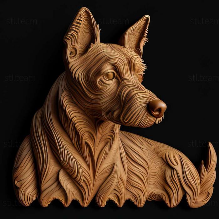 3D модель Бразильський терєр собака (STL)
